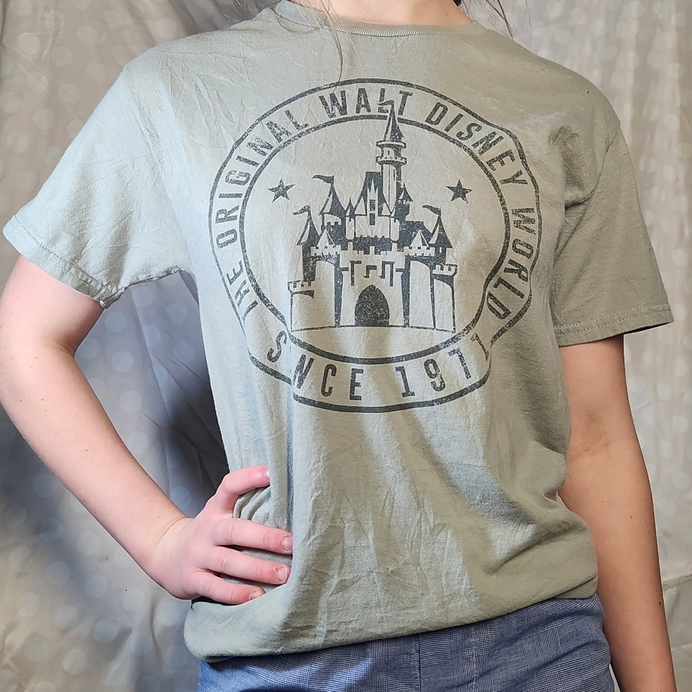 Classic Women's The Original Walt Disney Since 1971 Olive Tee